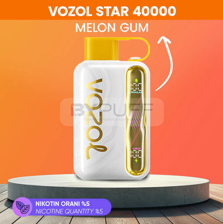 Vozol Star 40000 Melon Gum – 40.000 Puf Sakızlı Kavun